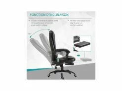 Fauteuil De Bureau Relaxant Massant BRANSON Noir 14 Fauteuil De Bureau Relaxant Massant BRANSON Noir -DECO Ventes siege de bureau 19171949