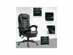 Fauteuil De Bureau Relaxant Massant BRANSON Noir 15 Fauteuil De Bureau Relaxant Massant BRANSON Noir -DECO Ventes siege de bureau 19171951