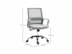 Fauteuil De Bureau MERYL Gris 13 Fauteuil De Bureau MERYL Gris -DECO Ventes siege de bureau 19172111