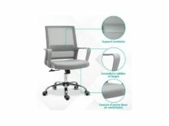 Fauteuil De Bureau MERYL Gris 19 Fauteuil De Bureau MERYL Gris -DECO Ventes siege de bureau 19172123