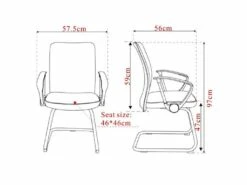 Chaise De Conférence Grise -DECO Ventes siege de bureau 19172259
