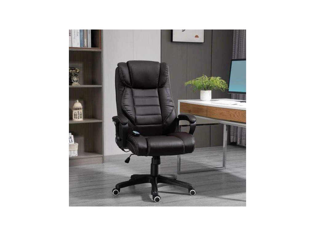 Fauteuil De Bureau Massant MASON Brun 4 Fauteuil De Bureau Massant MASON Brun – Image 2