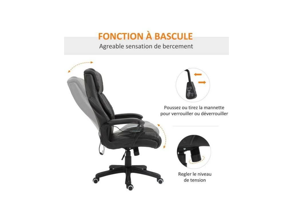 Fauteuil De Bureau Massant MASON Brun 8 Fauteuil De Bureau Massant MASON Brun – Image 6