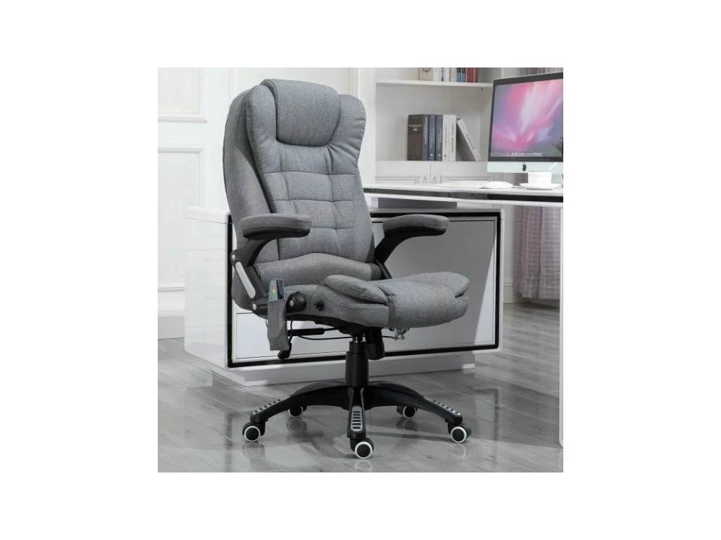 Fauteuil De Bureau Massant Maksym Gris Chiné 4 Fauteuil De Bureau Massant Maksym Gris Chiné – Image 2