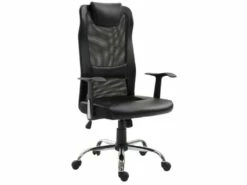 Fauteuil De Bureau Tropico Ergonomique Similicuir Noir