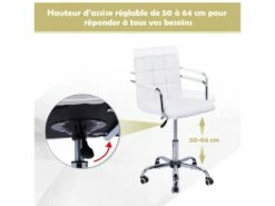 Chaise De Bureau WHITE Blanc -DECO Ventes siege de bureau 19172467