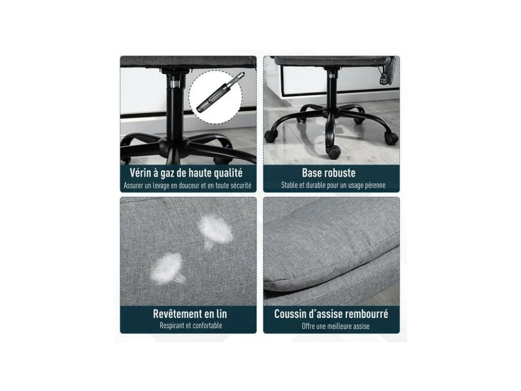 Fauteuil De Bureau Massant STEVE Gris 11 Fauteuil De Bureau Massant STEVE Gris – Image 9