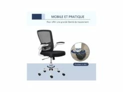 Chaise De Bureau LILOO Noire Et Blanche -DECO Ventes siege de bureau 19172639