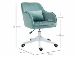 Chaise De Bureau Massante ILONA Vert Menthe -DECO Ventes siege de bureau 19172765