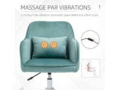 Chaise De Bureau Massante ILONA Vert Menthe -DECO Ventes siege de bureau 19172769