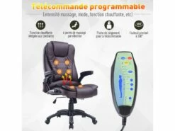 Fauteuil De Bureau Massant Baly Marron -DECO Ventes siege de bureau 19172793