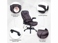 Fauteuil De Bureau Massant Baly Marron -DECO Ventes siege de bureau 19172795