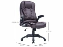 Fauteuil De Bureau Massant Baly Marron -DECO Ventes siege de bureau 19172797