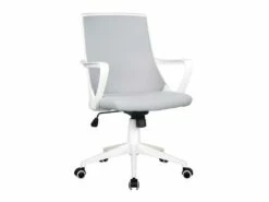 Chaise De Bureau Style Tissu Grise/blanche