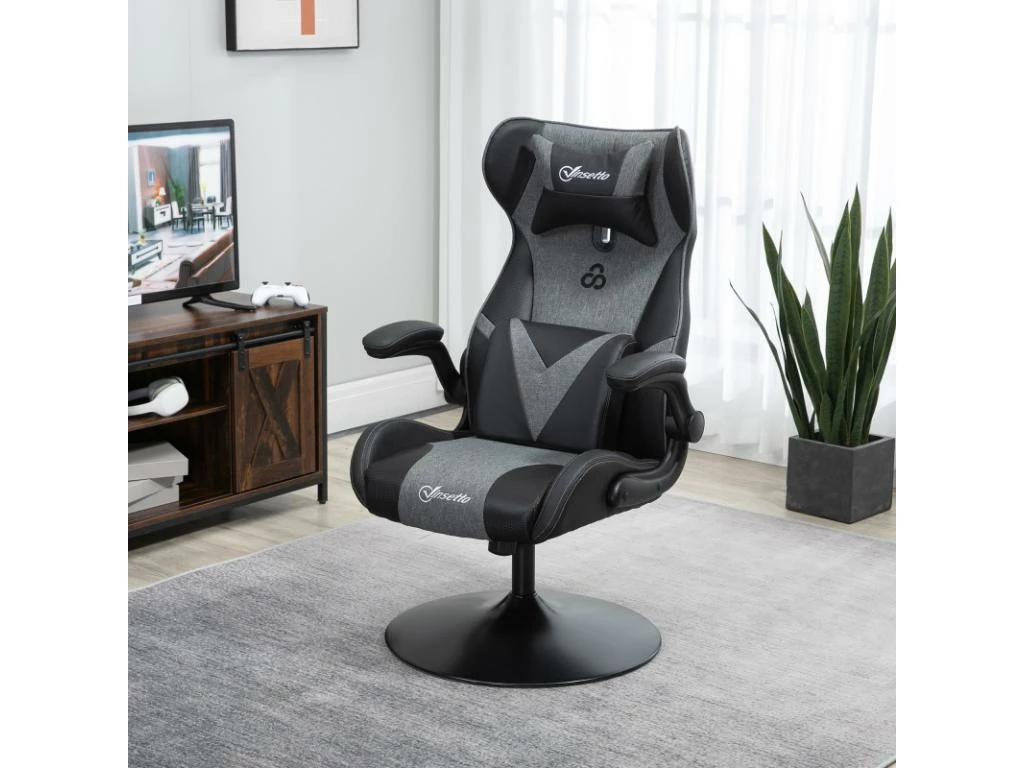 Fauteuil Gaming Réglable BRUCE Gris Et Noir 4 Fauteuil Gaming Réglable BRUCE Gris Et Noir – Image 2