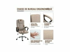 Fauteuil De Bureau RAPHY Beige -DECO Ventes siege de bureau 19172993