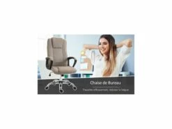 Fauteuil De Bureau RAPHY Beige -DECO Ventes siege de bureau 19172995