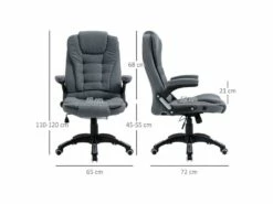 Fauteuil De Bureau ANDREW Lin Gris -DECO Ventes siege de bureau 19173025