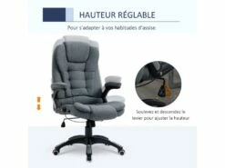 Fauteuil De Bureau ANDREW Lin Gris -DECO Ventes siege de bureau 19173027
