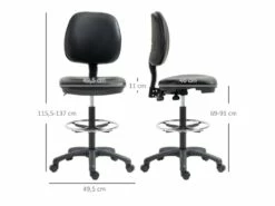 Chaise De Travail EDDY Noire 9 Chaise De Travail EDDY Noire -DECO Ventes siege de bureau 19173135