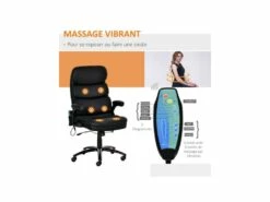 Fauteuil De Bureau Massant MAYOR Noir -DECO Ventes siege de bureau 19173337