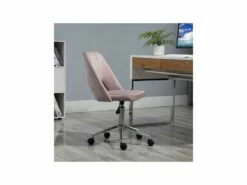 Chaise De Bureau Design Charlotte Rose Poudré -DECO Ventes siege de bureau 19173363