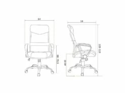 Chaise De Bureau Pivotante Tao Grise/Noire -DECO Ventes siege de bureau 19173375