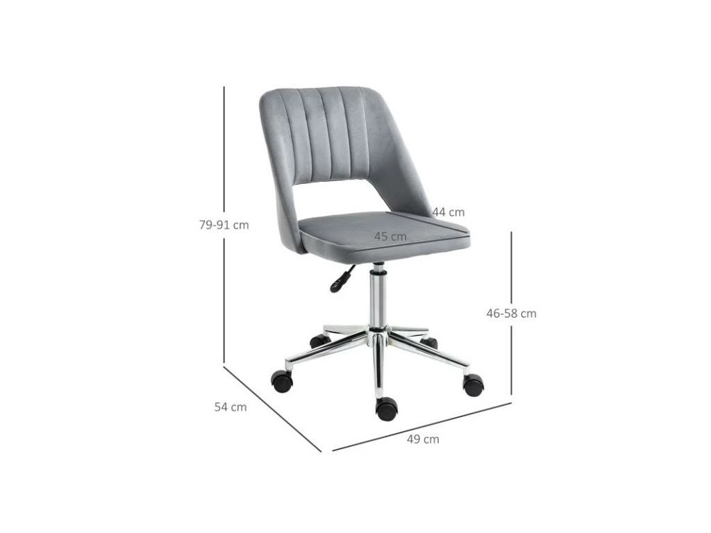 Chaise De Bureau Design ALICE Grise 5 Chaise De Bureau Design ALICE Grise – Image 3