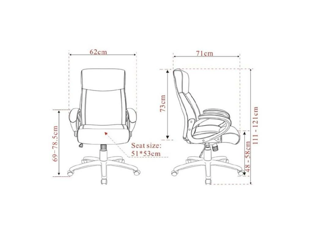 Chaise De Bureau Paras Tissu Noire 5 Chaise De Bureau Paras Tissu Noire – Image 3