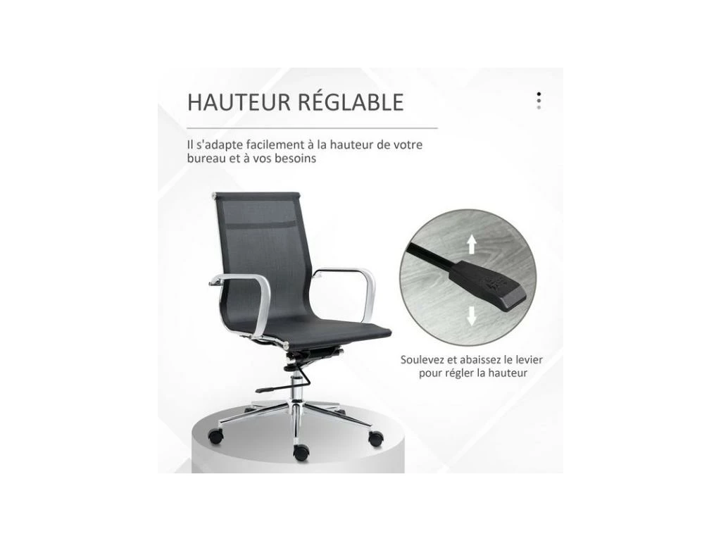 Fauteuil De Bureau HERALD Noir 6 Fauteuil De Bureau HERALD Noir – Image 4