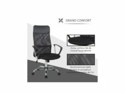 Fauteuil De Bureau Ergonomique JOHAN Noir -DECO Ventes siege de bureau 19173763