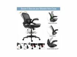 Fauteuil De Bureau Assise Haute Jenny Noir -DECO Ventes siege de bureau 19173793