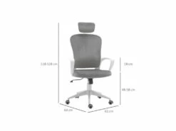 Fauteuil De Bureau SMART Velours Gris -DECO Ventes siege de bureau 19173973