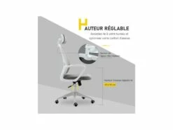 Fauteuil De Bureau SMART Velours Gris -DECO Ventes siege de bureau 19173977