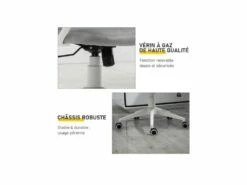 Fauteuil De Bureau SMART Velours Gris -DECO Ventes siege de bureau 19173981