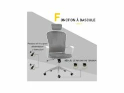 Fauteuil De Bureau SMART Velours Gris -DECO Ventes siege de bureau 19173985