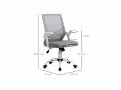 Fauteuil De Bureau Design HILGE Gris Et Blanc -DECO Ventes siege de bureau 19174139