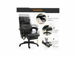 Fauteuil De Bureau Relaxant VADOR Noir -DECO Ventes siege de bureau 19174263