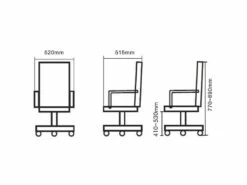 Chaise De Bureau Zoe Rose/Noire -DECO Ventes siege de bureau 19174277