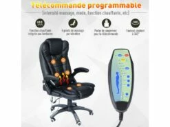 Fauteuil De Bureau Massant Baly Noir -DECO Ventes siege de bureau 19174301