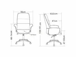 Chaise De Bureau Jary 2 Grise -DECO Ventes siege de bureau 19174549