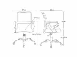 Chaise De Bureau Pivotante Santi Noire -DECO Ventes siege de bureau 19174601