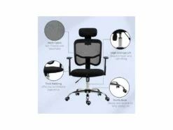 Chaise De Bureau REGAN Noire -DECO Ventes siege de bureau 19174747