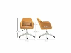 Chaise De Bureau Massante INES Jaune D'or -DECO Ventes siege de bureau 19174759