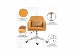 Chaise De Bureau Massante INES Jaune D'or -DECO Ventes siege de bureau 19174767