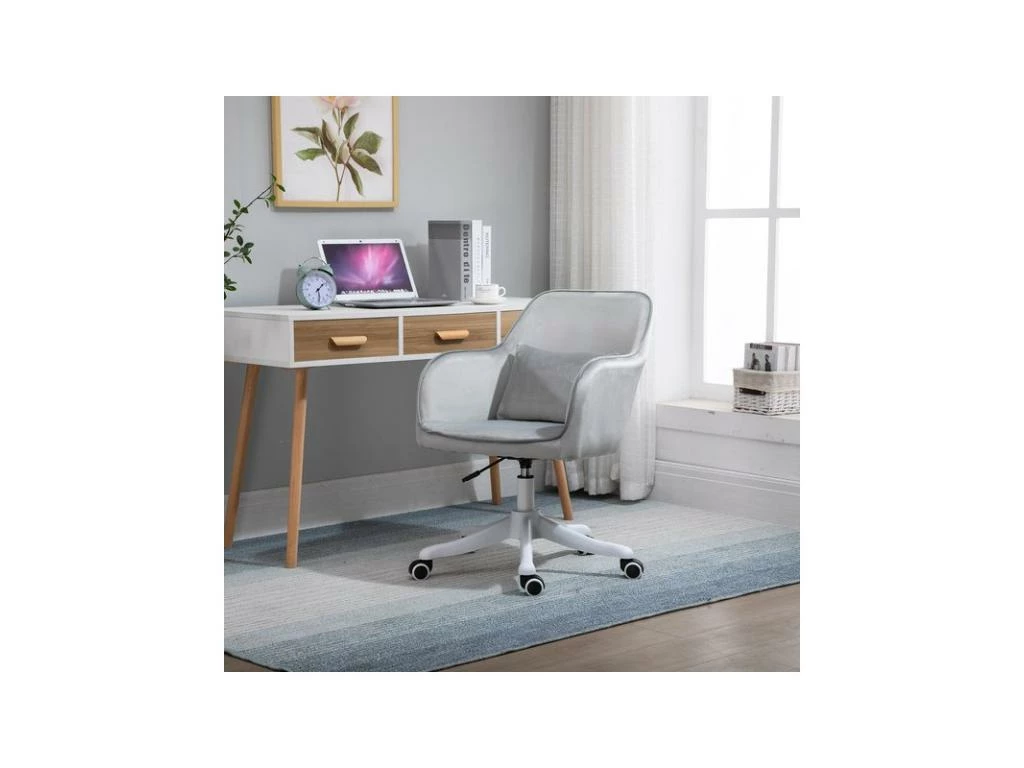 Chaise De Bureau FACTORY Gris Clair 4 Chaise De Bureau FACTORY Gris Clair – Image 2