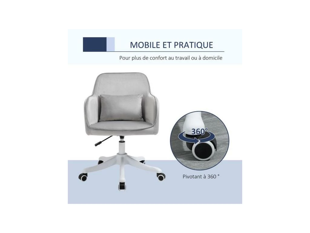 Chaise De Bureau FACTORY Gris Clair 8 Chaise De Bureau FACTORY Gris Clair – Image 6