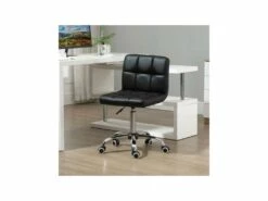 Chaise De Bureau Capitonnée BARFLY Noire -DECO Ventes siege de bureau 19174865