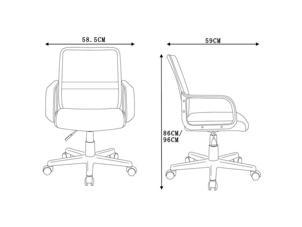 Chaise De Bureau Noa Noire/Grise 6 Chaise De Bureau Noa Noire/Grise – Image 4