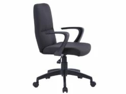 Chaise De Bureau Pivotante Varsovie Tissu Noire -DECO Ventes siege de bureau 19187247